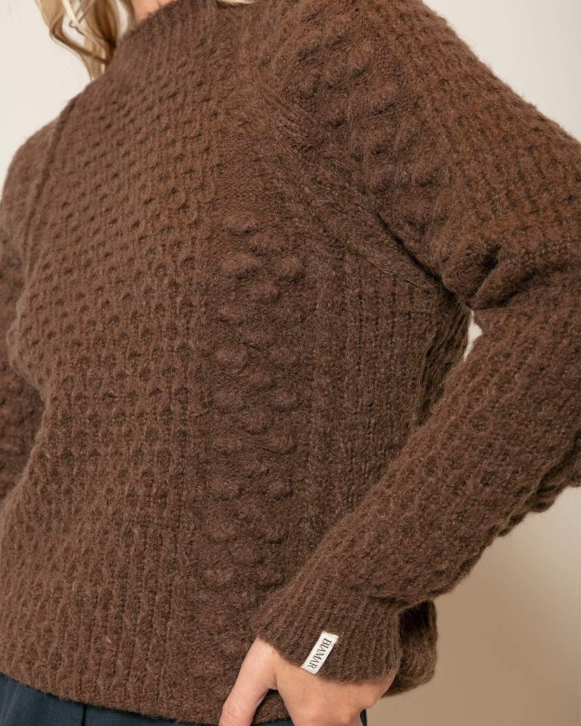 Blusa em ponto detalhado com cava raglan Biamar 12454