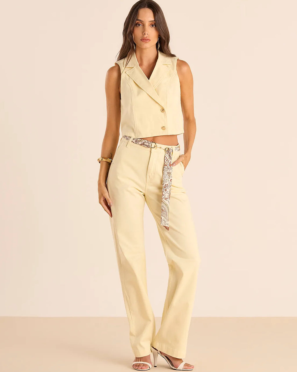 Calça Reta + Cinto Bana Bana 405927