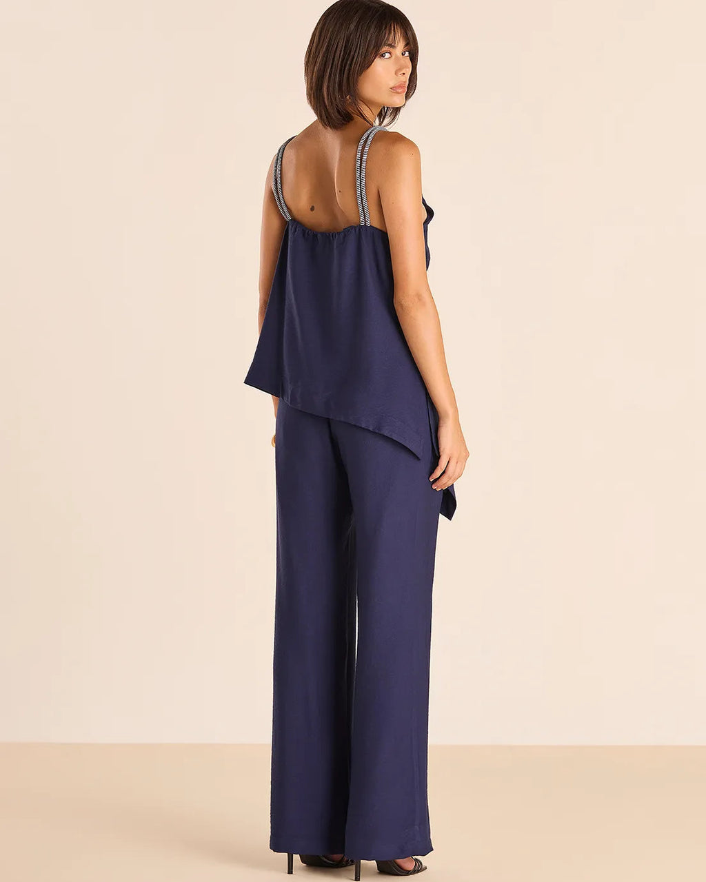 Conjunto Com Regata Assimétrica E Calça Ampla Bana Bana 312367