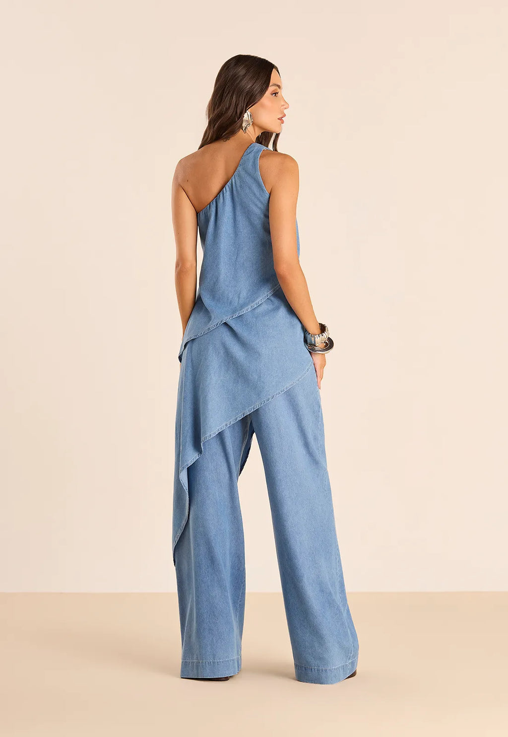 Calça Jeans Wide Leg De Alfaiataria 405880