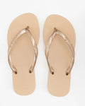 Chinelo Petite Jolie Fresh Glitter Ouro Light/Areia PJ6901II