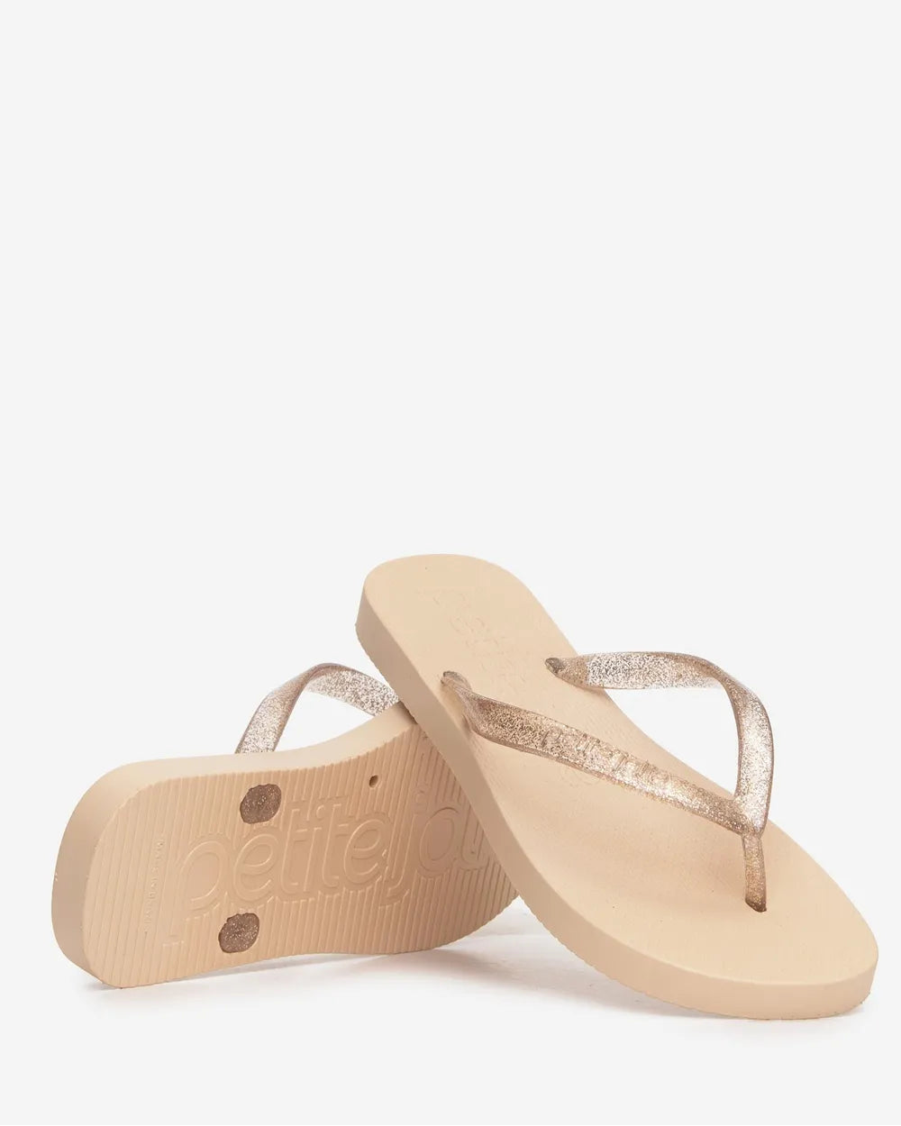 Chinelo Petite Jolie Fresh Glitter Ouro Light/Areia PJ6901II