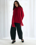 Blusa com efeito de padronagem geométrica e cava raglan Biamar 12459