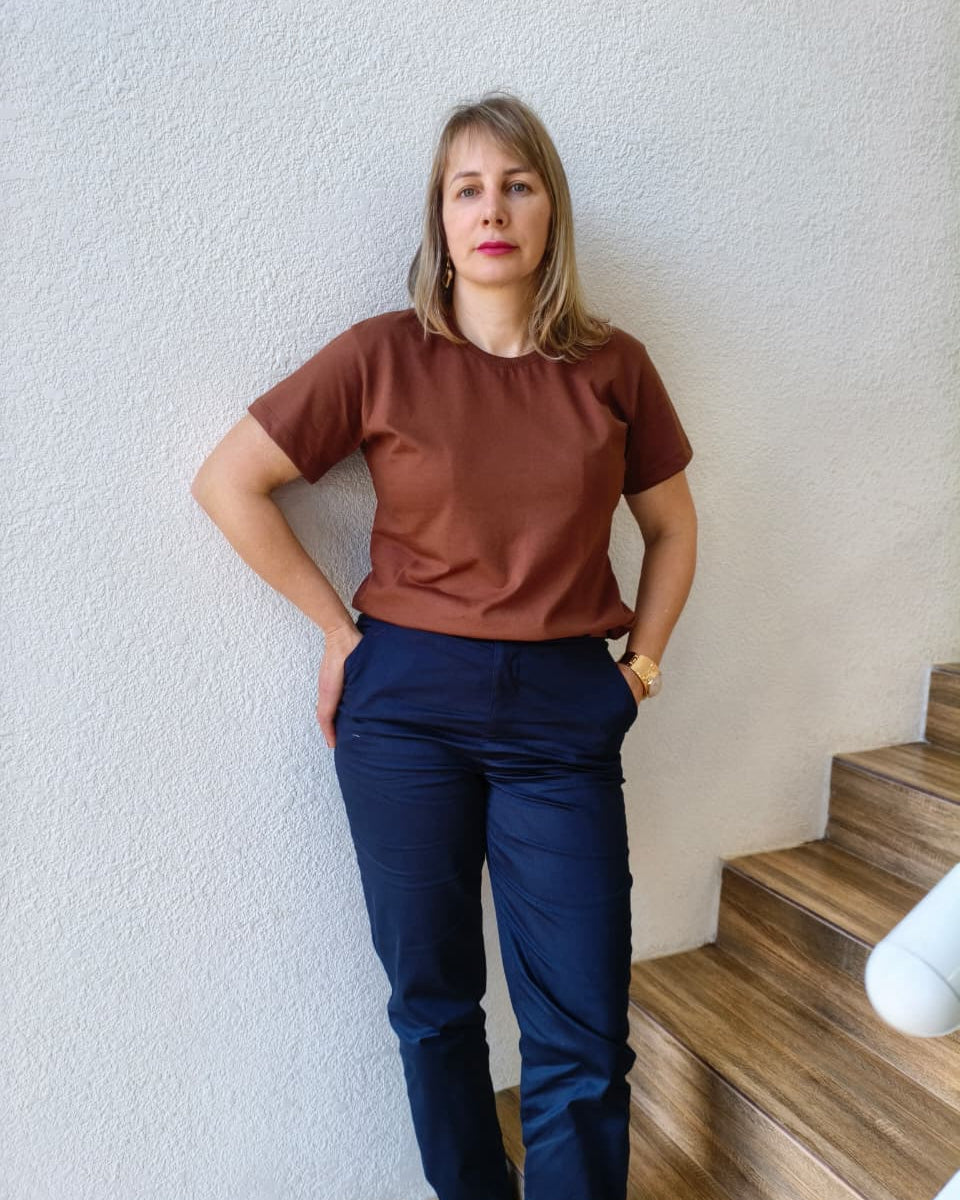 T-shirt gola redonda lisa