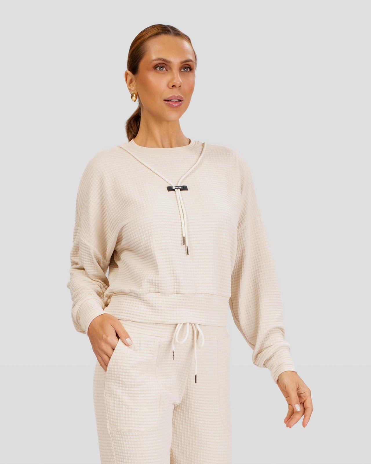 Conjunto Tweed Rala Bela Blusão 8127 Jogging 8128