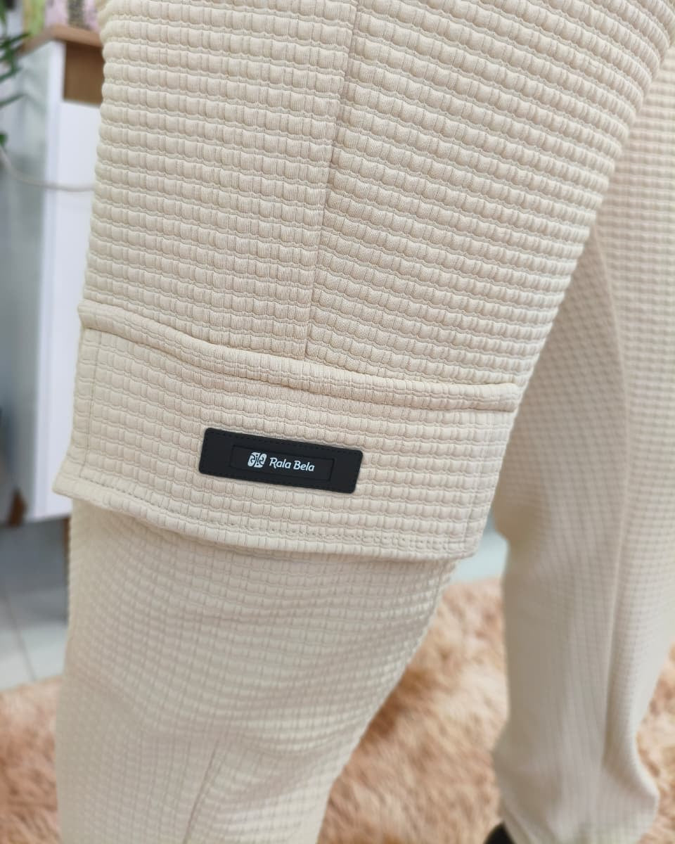 Conjunto Tweed Rala Bela Blusão 8127 Jogging 8128