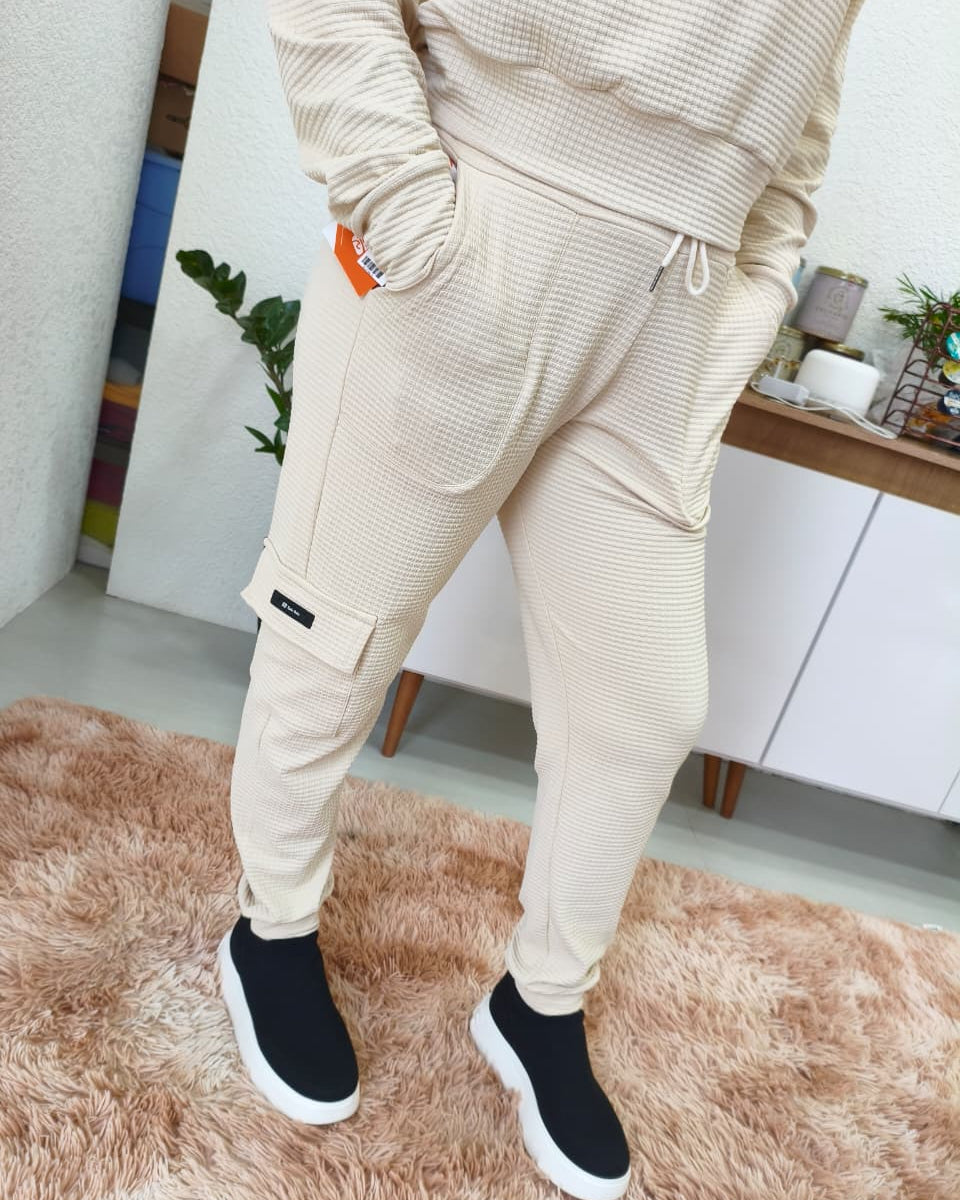 Conjunto Tweed Rala Bela Blusão 8127 Jogging 8128