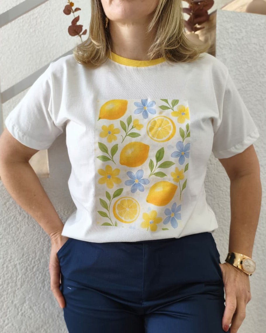 T-shirt Bicolor Limão Siciliano