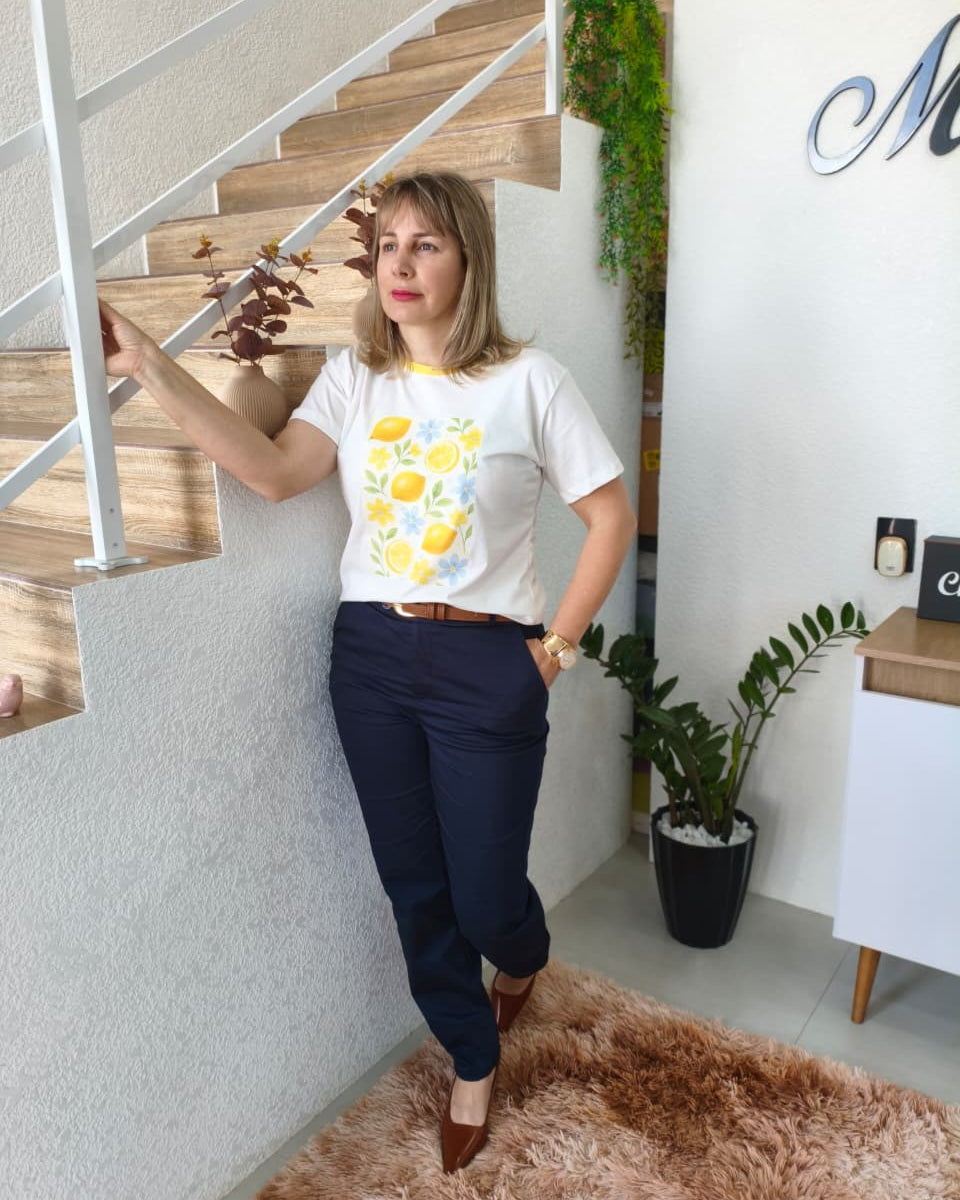T-shirt Bicolor Limão Siciliano